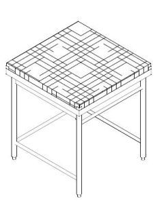 BOARD CHOPPING NYLON W SS STAND