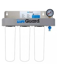 BEVGUARD Triple Head with Pressure Relief/Flush Valve and Pressure Gauge 105128 