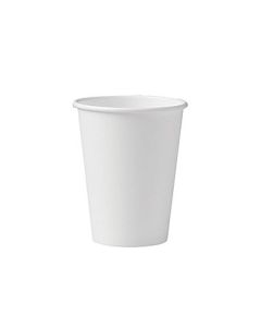 Hot Paper Cup - Plain White 12oz Single Wall (1000 pieces per ctn)