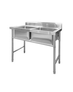 FRESH DOUBLE BOWL SINK TABLE FST1200-2