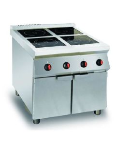 ECO KITCHEN Commercial Induction Quadruple Burners Range (Free Standing With Cabinet) IND-E30P-L3500*4U